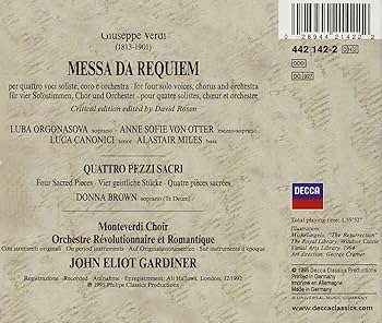 Giuseppe Verdi, John Eliot Gardiner, Orchestre